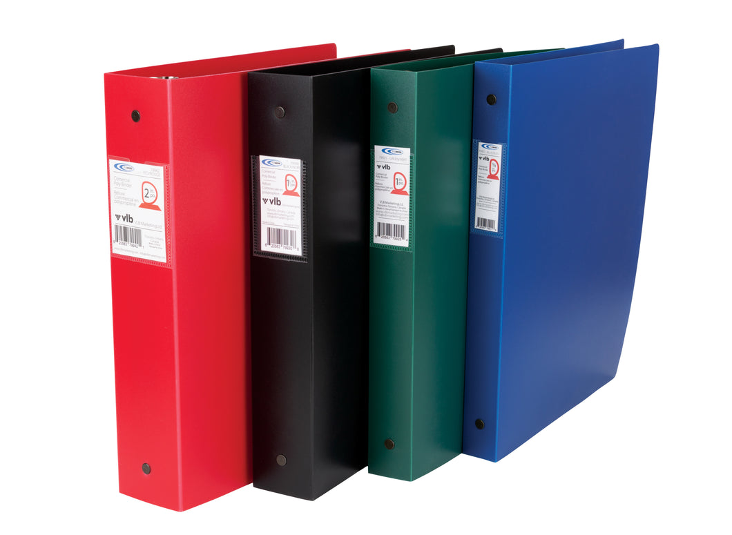 Extra Thick Poly D-Ring Binders, Spine Pockets, 1.5