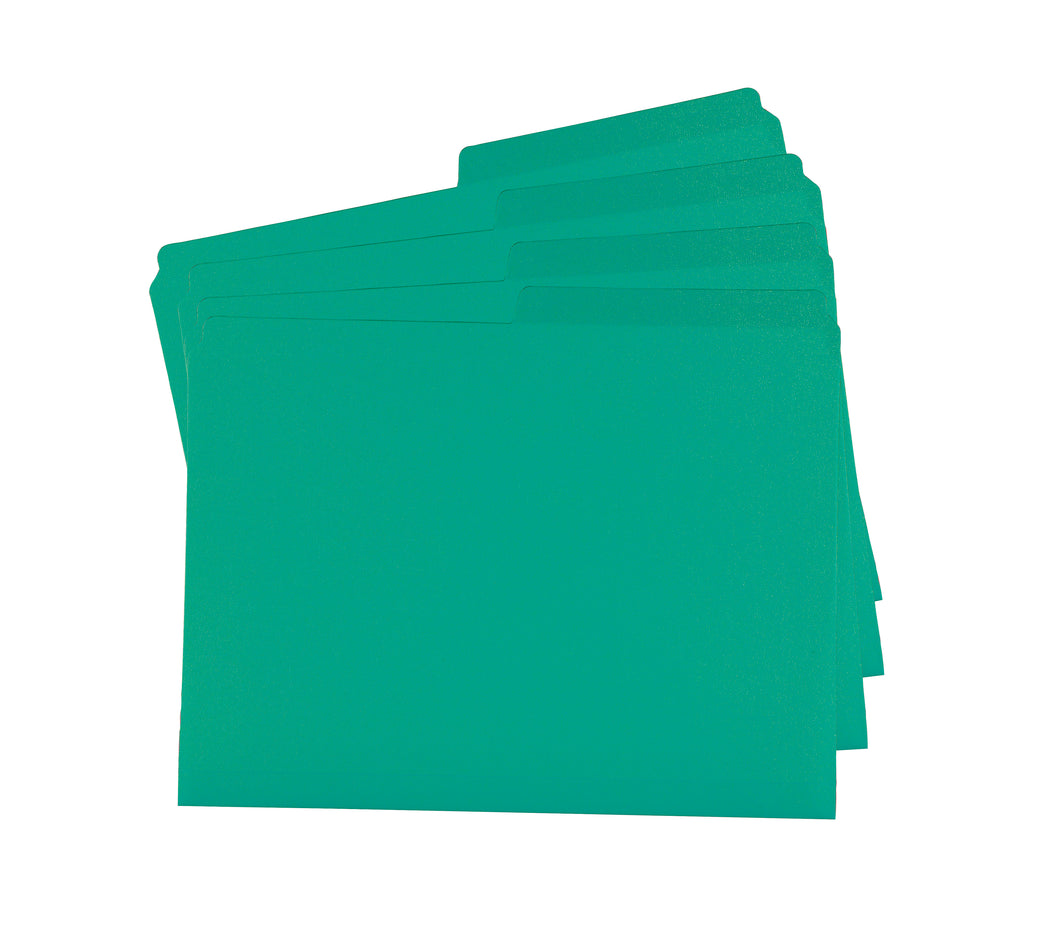 Poly Legal File Folders, 1/2 Cut, 12/pk, Green