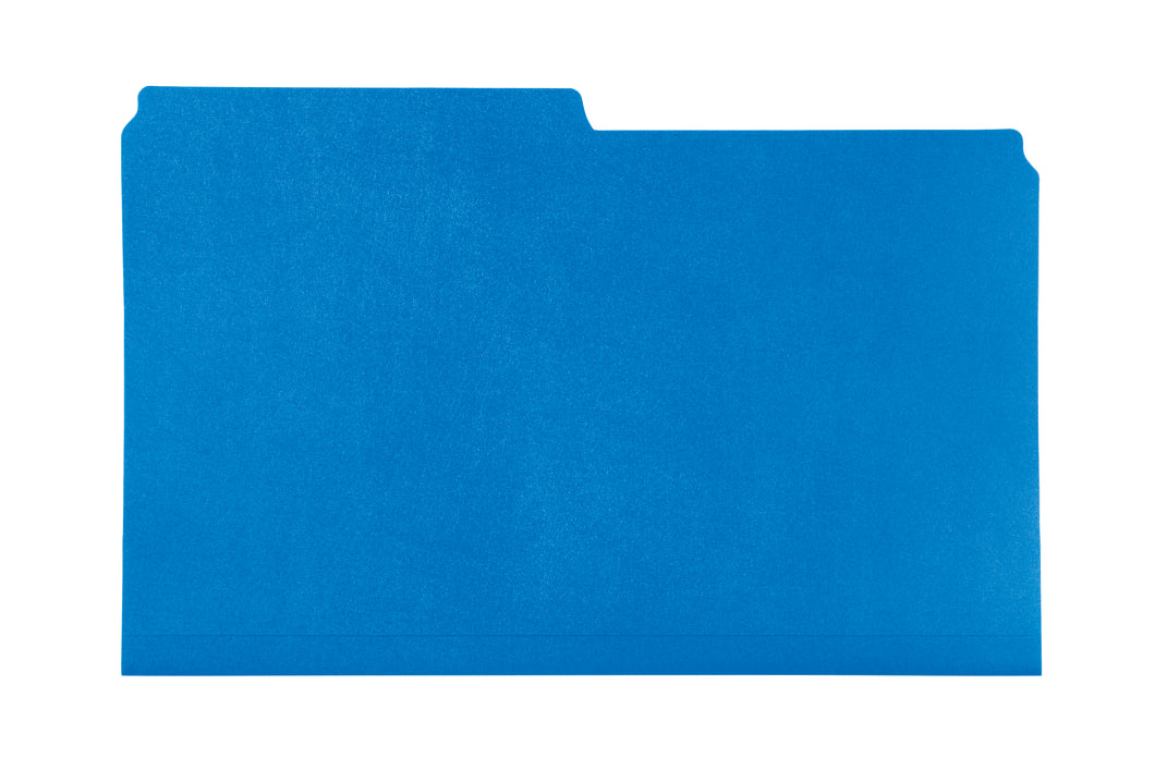 Poly Letter File Folders, 1/2 Cut, 12/pk, Blue