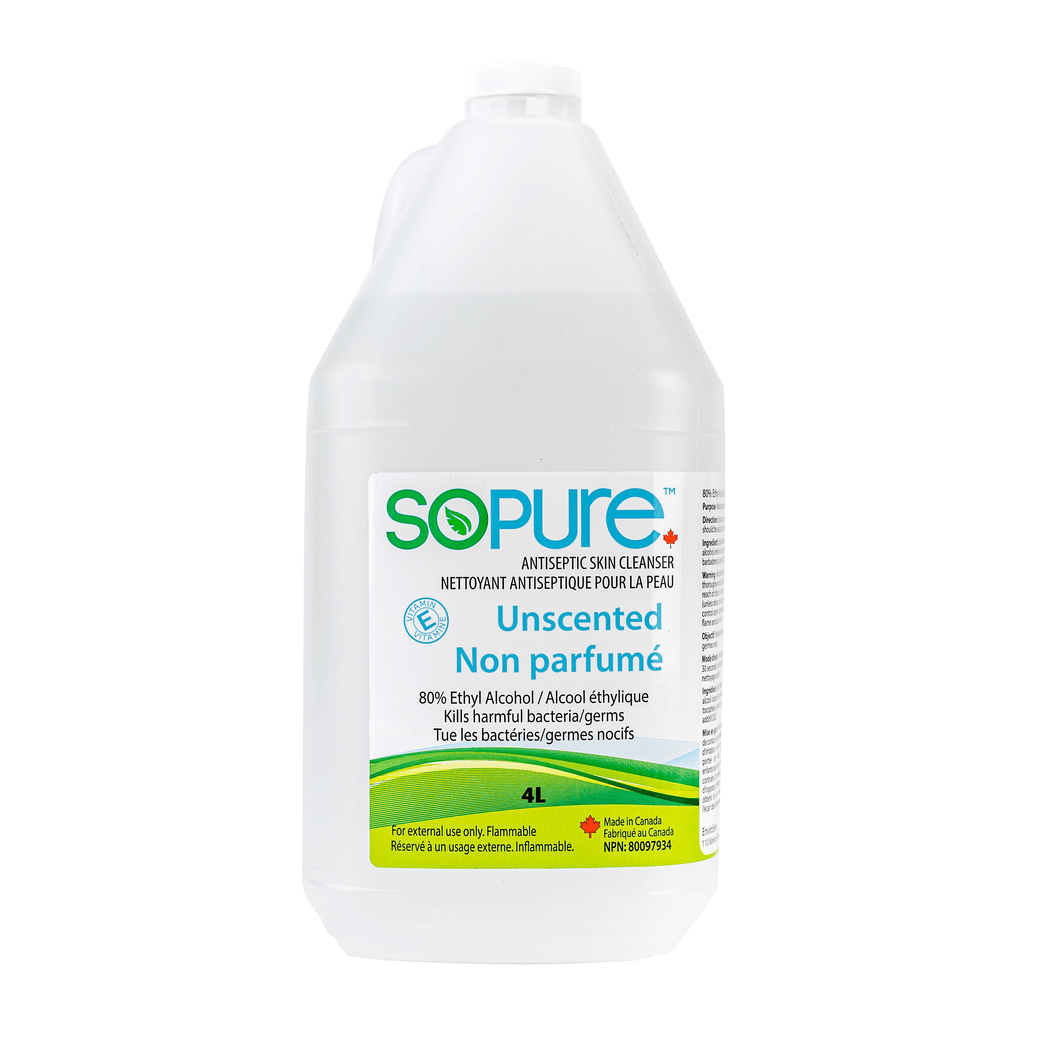 SOPURE-HAND SANITIZER -4 L JUG, 80%ALCOHOL