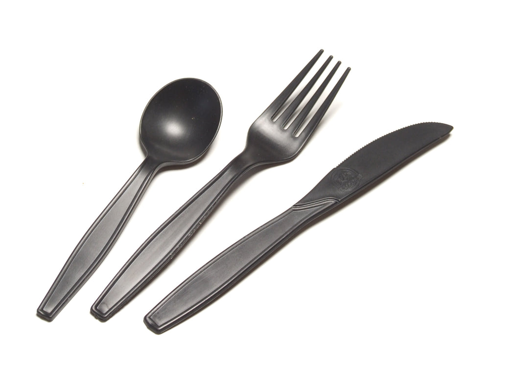 Cornstarch Dinner Fork - Black, 500/ctn