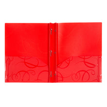 Load image into Gallery viewer, Swirl Two Pocket Pres Folder, 3 Prong Metal Fasteners, Letter Asst.
