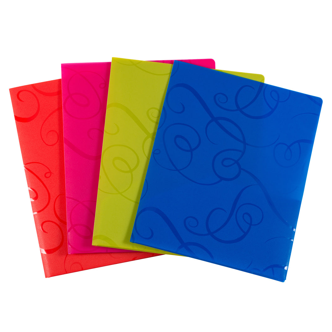 Swirl Two Pocket  Folder,  Letter Asst. Colors